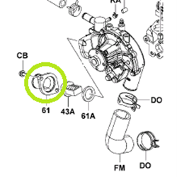 Water Inlet Thermostat Housing (4Y)