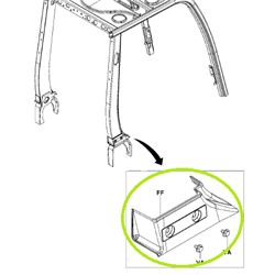 Rear Cover RH - Overhead Guard Base