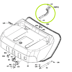 Bonnet Hinge - RH