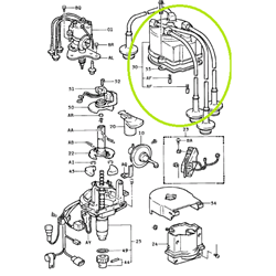 Distributor Cap c/w Lead Set (5K) Genuine