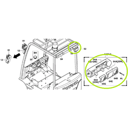 Tail Light Assembly RH - 48VDC  (Brake,Reverse, Indicator)