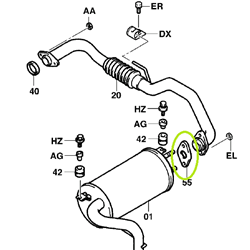 Exhaust Pipe Gasket (4Y)