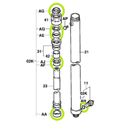 Lift Cylinder Kit - Rear LH