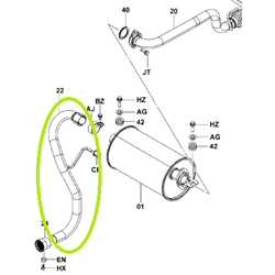 Tail Pipe Assembly (4Y) (CHECK WITH VELOX FOR SERIAL NUMBER)
