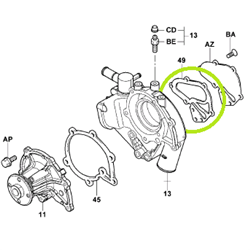 Gasket - Water Pump Body (suits # 7285)