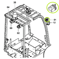 Worklight Assembly 48VDC - LED Toyota 8FBE