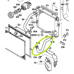 Radiator Hose - Lower (1FZ)
