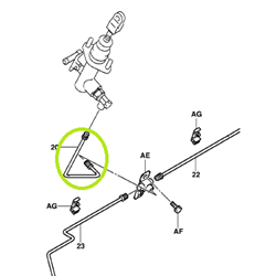 Brake Pipe RH (Master Cylinder) 7 Series | Suits # 7026