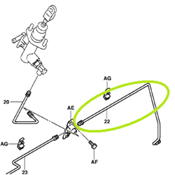 Brake Pipe RH (Wheel Cylinder)