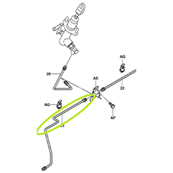 Brake Pipe RH (Wheel Cylinder)