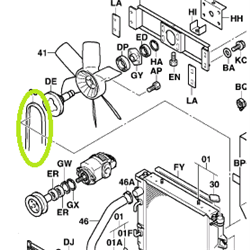 Fan Drive Belt (1FZ) (CHECK WITH VELOX FOR SERIAL NUMBER)