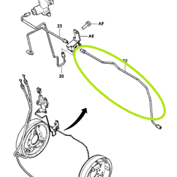 Brake Pipe RH (Wheel Cylinder)