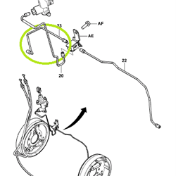 Brake Pipe LH (Wheel Cylinder)