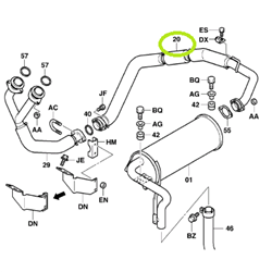 Exhaust Pipe (1FZ)