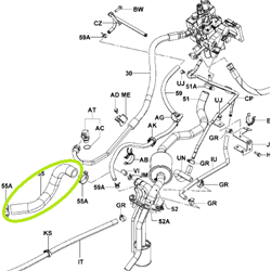 Low Pressure Hose - Tank to Pump