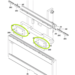 Lower Wear Pad Plate 8FGJ35 E62 - suits # 712421