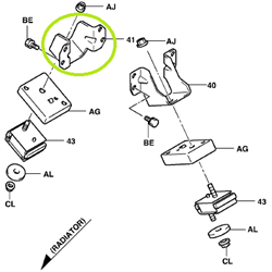 Engine Mount Bracket LH - suits # 711618