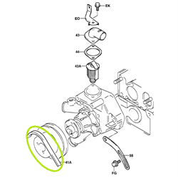 Fan Belt (14Z)  (CHECK WITH VELOX FOR SERIAL NUMBER)
