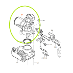 Adaptor Assembly (4Y) 3 - Way Catalytic | 8'Series Deluxe, from 2020 >