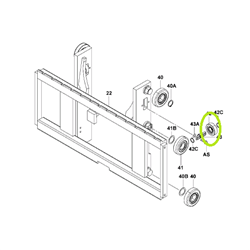 Side Carriage Roller (25mm x 72mm x 28mm)