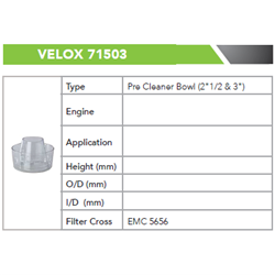 Pre Cleaner Bowl (2"1/2 & 3")