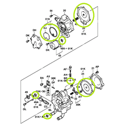 Aisan LPG Regulator Diaphragm Kit - Suits # 7627, 6074, 6075