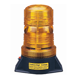 Amber Strobe Light - LED (12-110 vdc) D = 58mm x H = 130mm