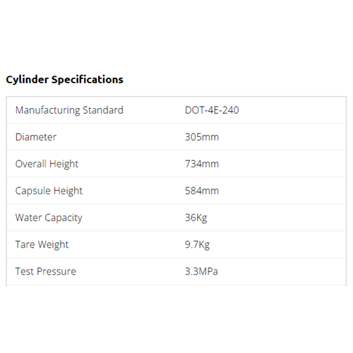 Manchester LPG 15KG Aluminium Ullage Cylinder