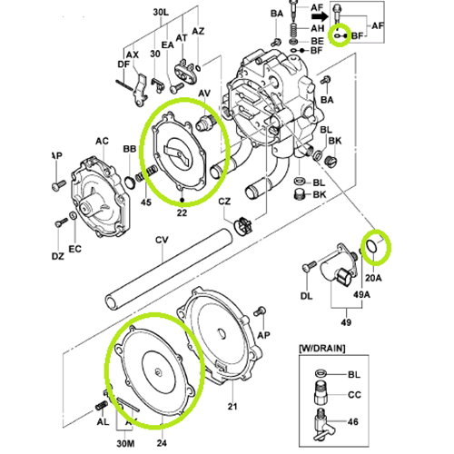 Aisan LPG Regulator Diaphragm Kit - (suits # 7109, 71630, 71859, 6116)