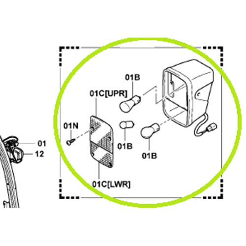 Worklight Indicator Assembly RH - 48VDC