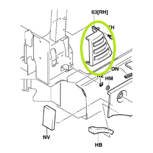 Rear Louvre (RH)