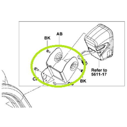 Light Bracket RH - suits # 7079