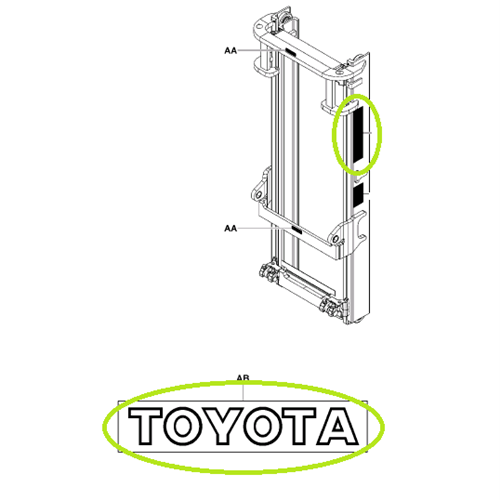 Decal Toyota - Mast