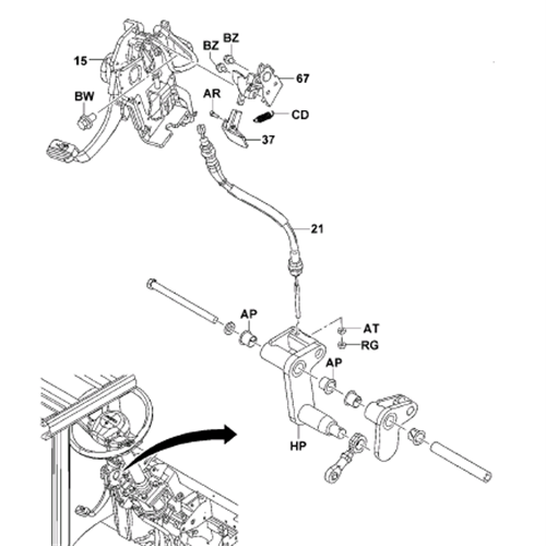 Emergency Brake Pedal Assembly