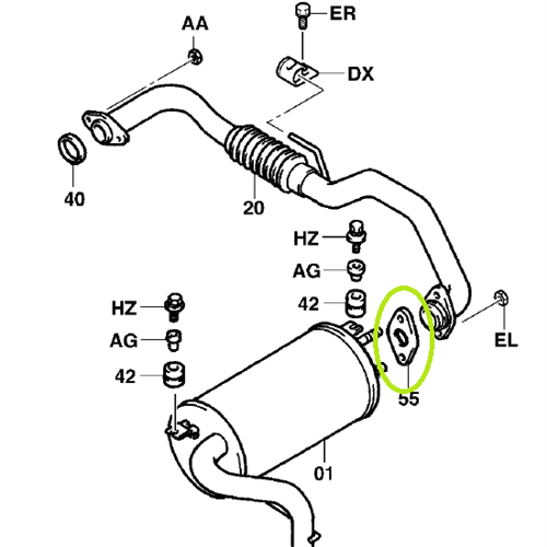 Exhaust Pipe Gasket (4Y)