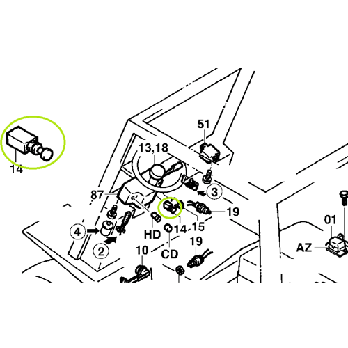 Switch Assembly - Lamp Control