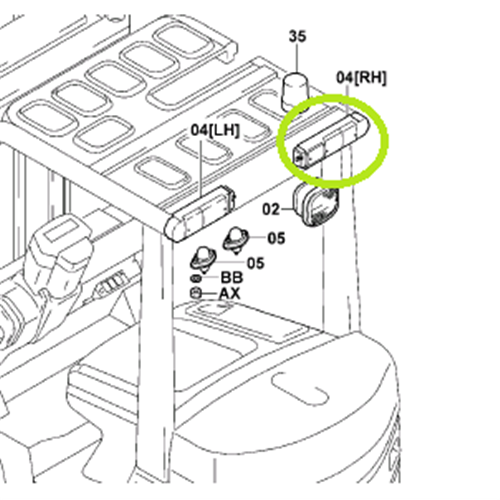 Tail Light Assembly RH - 48VDC  (Brake,Reverse, Indicator)