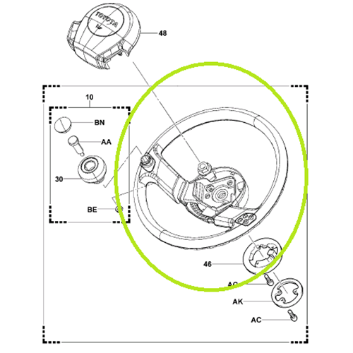 Steering Wheel Assembly - 8 Series Genuine
