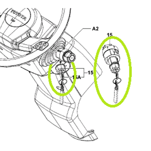 Ignition Switch (4 pin) Toyota Genuine
