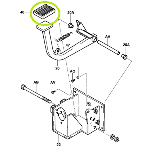 Brake Pedal Pad 6FBRE