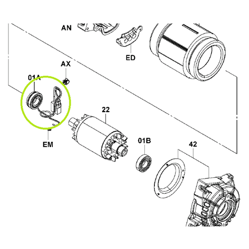 Encoder Bearing 7FBE (Drive)