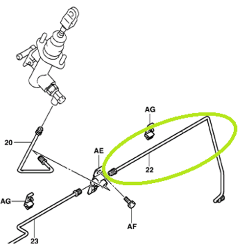 Brake Pipe RH (Wheel Cylinder)