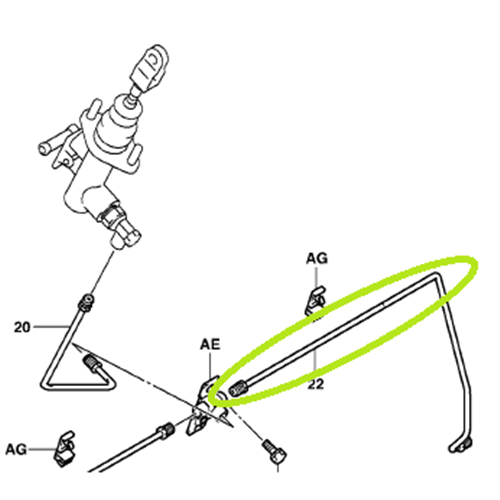 Brake Pipe LH (Wheel Cylinder)