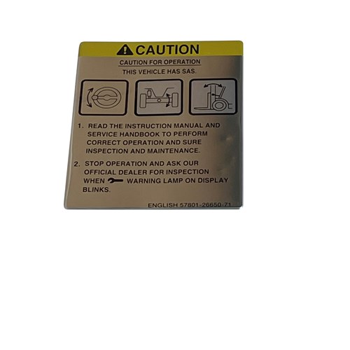 Label Decal - SAS Caution