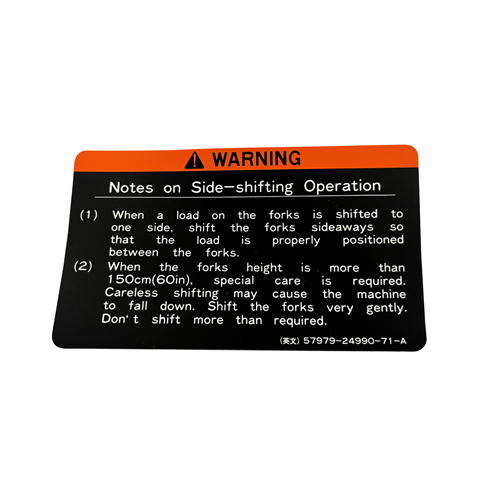 Warning Decal Label - 8 Series