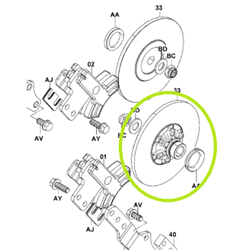 Brake Disc - suits # 712019  (check S/N)