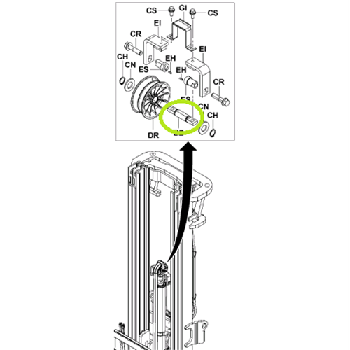 Pulley Shaft - suits # 712577
