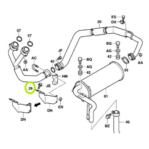 Exhaust Pipe (1FZ)