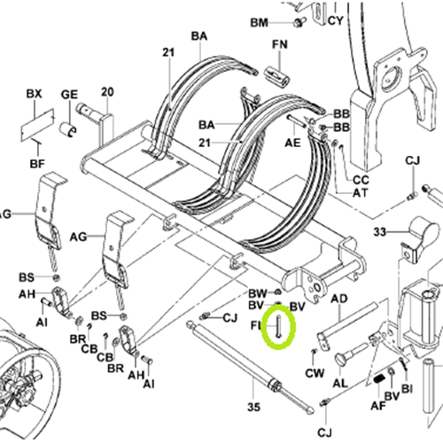 Locator Pin - Gas Bottle