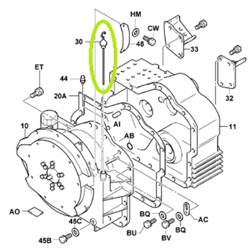 Transmission Oil Gauge Assembly